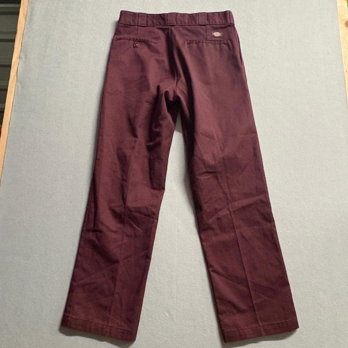 Dickies 874 Original Fit Work Pants Mens 34x32 Maroon Burgundy Twill Chino 33x30