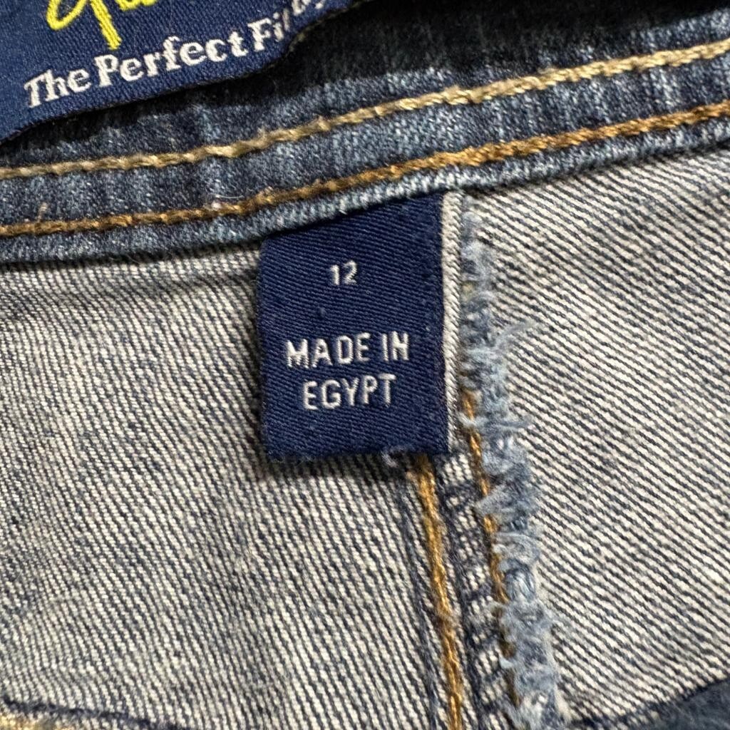 Gloria Vanderbilt The Perfect Fit Jeans Womens 12 Blue Denim Straight Leg