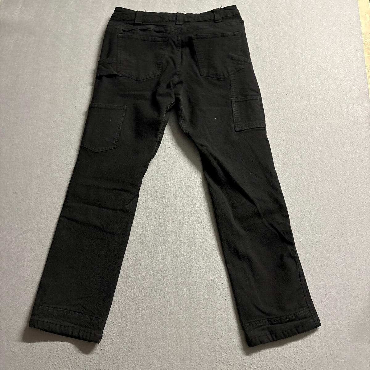 Dovetail Workwear Pants Womens Size 10 x 32 Black Utility Double Knee Cargo Work