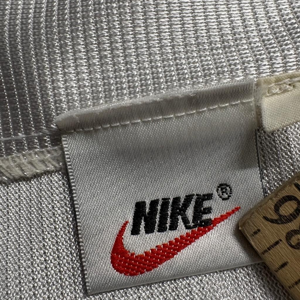 Vintage Nike Shiny Basketball Jersey Shorts Set Mens XL White Navy Made in Italy