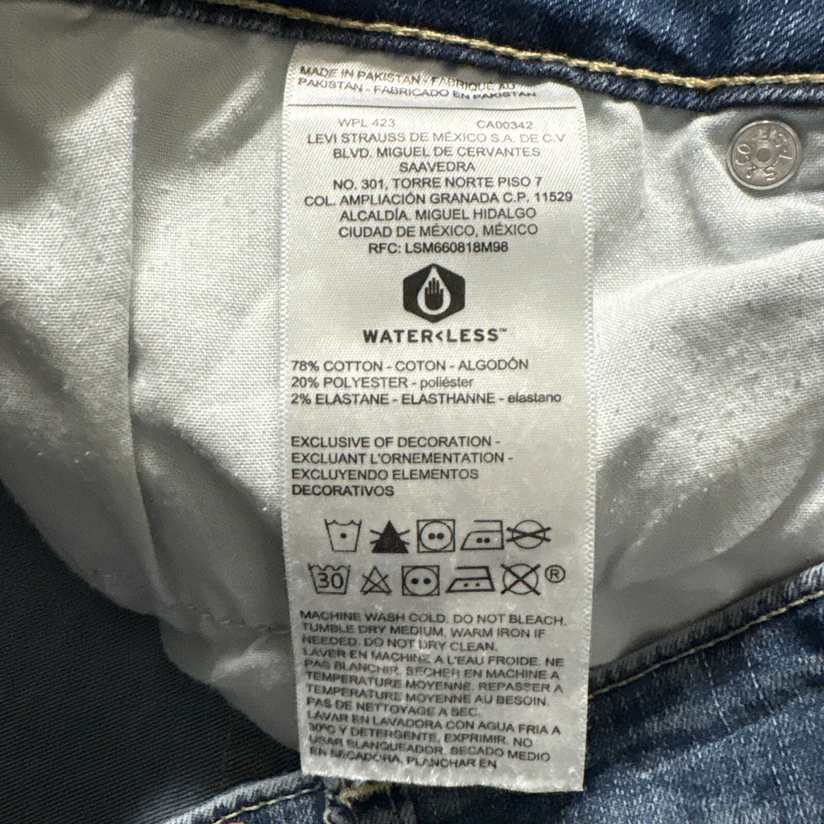 Signature by Levi Strauss & Co Womens Mid Rise Boyfriend Jeans Cuffed Blue