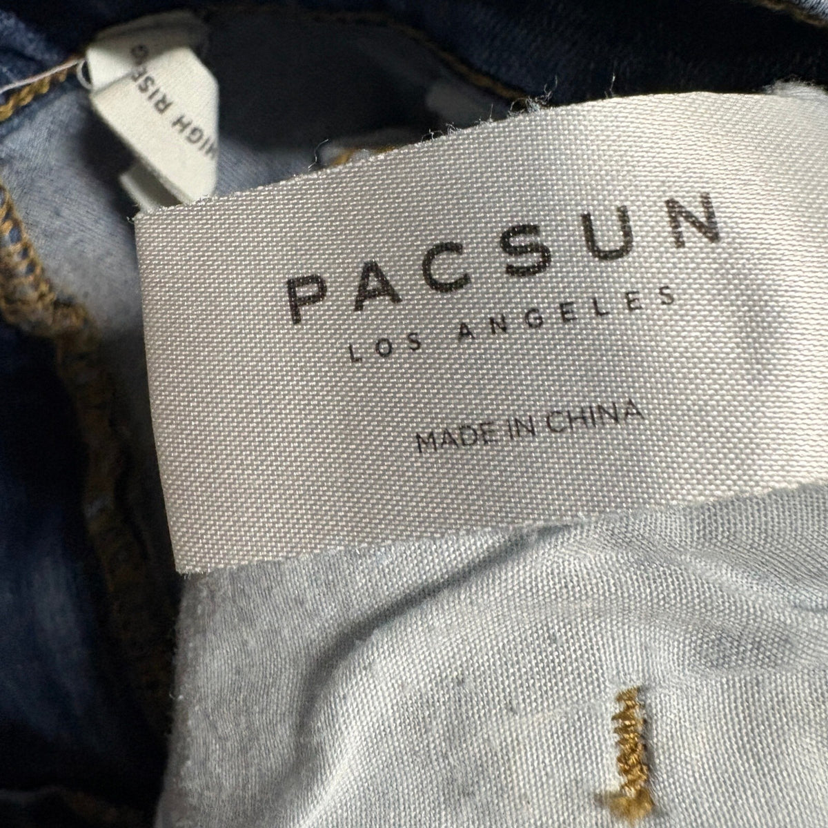 PacSun High Rise Skinny Jeans Womens Size 30 Medium Wash Distressed Ripped Denim