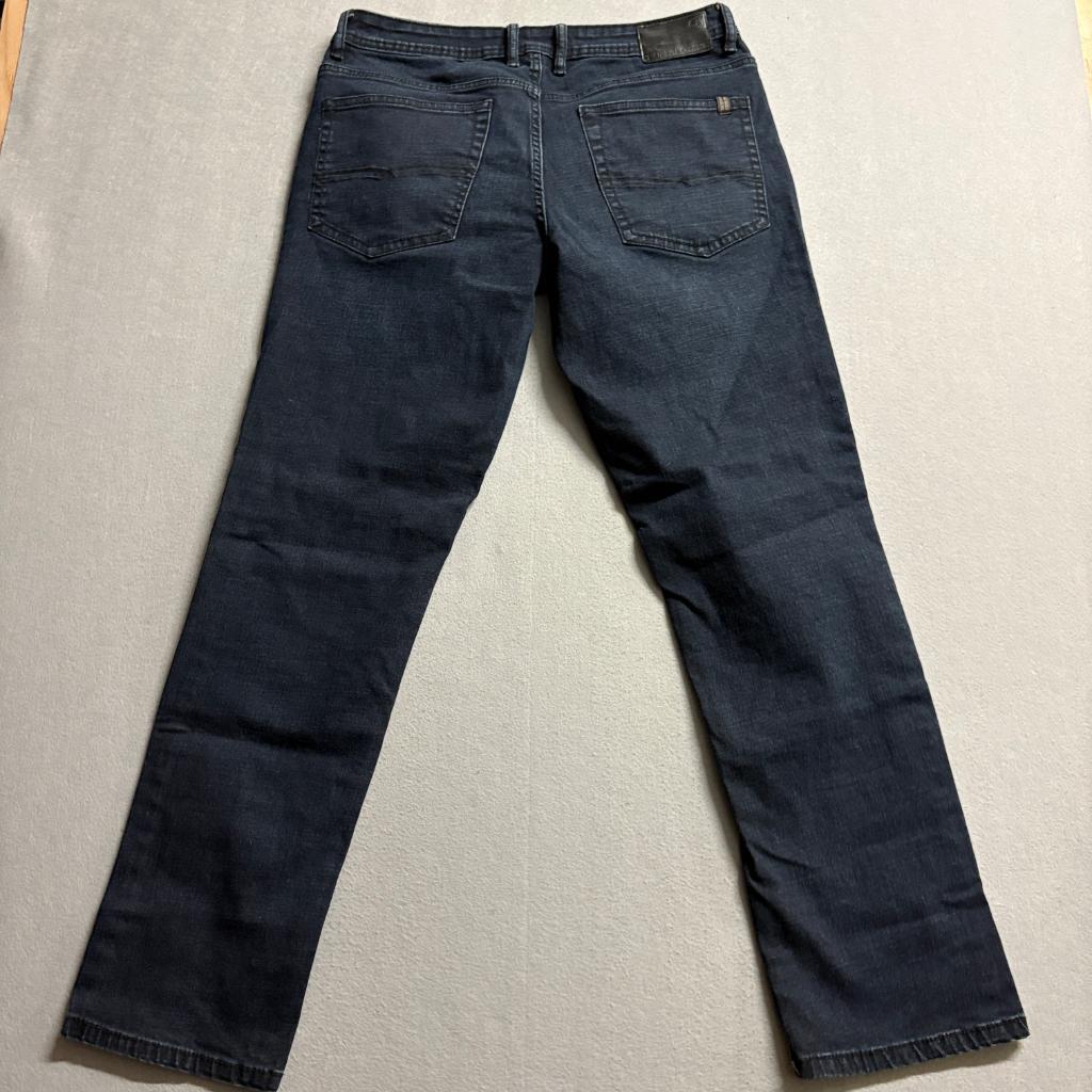 Buffalo David Bitton Jackson-X Jeans Mens 34x32 Straight Stretch Dark Wash Blue
