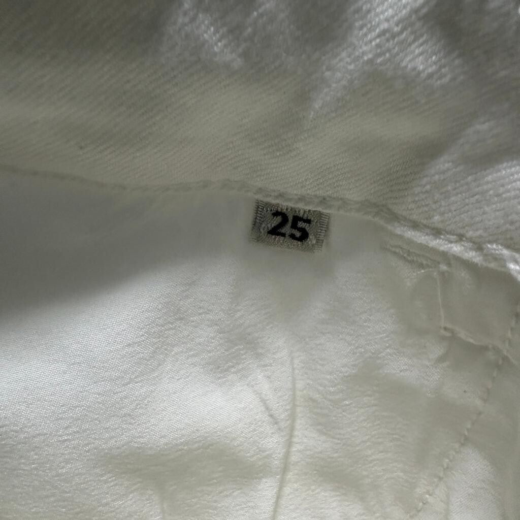 Onero Women White Wide Leg Jeans Size 25 High Rise Stretch Denim Cotton Blend