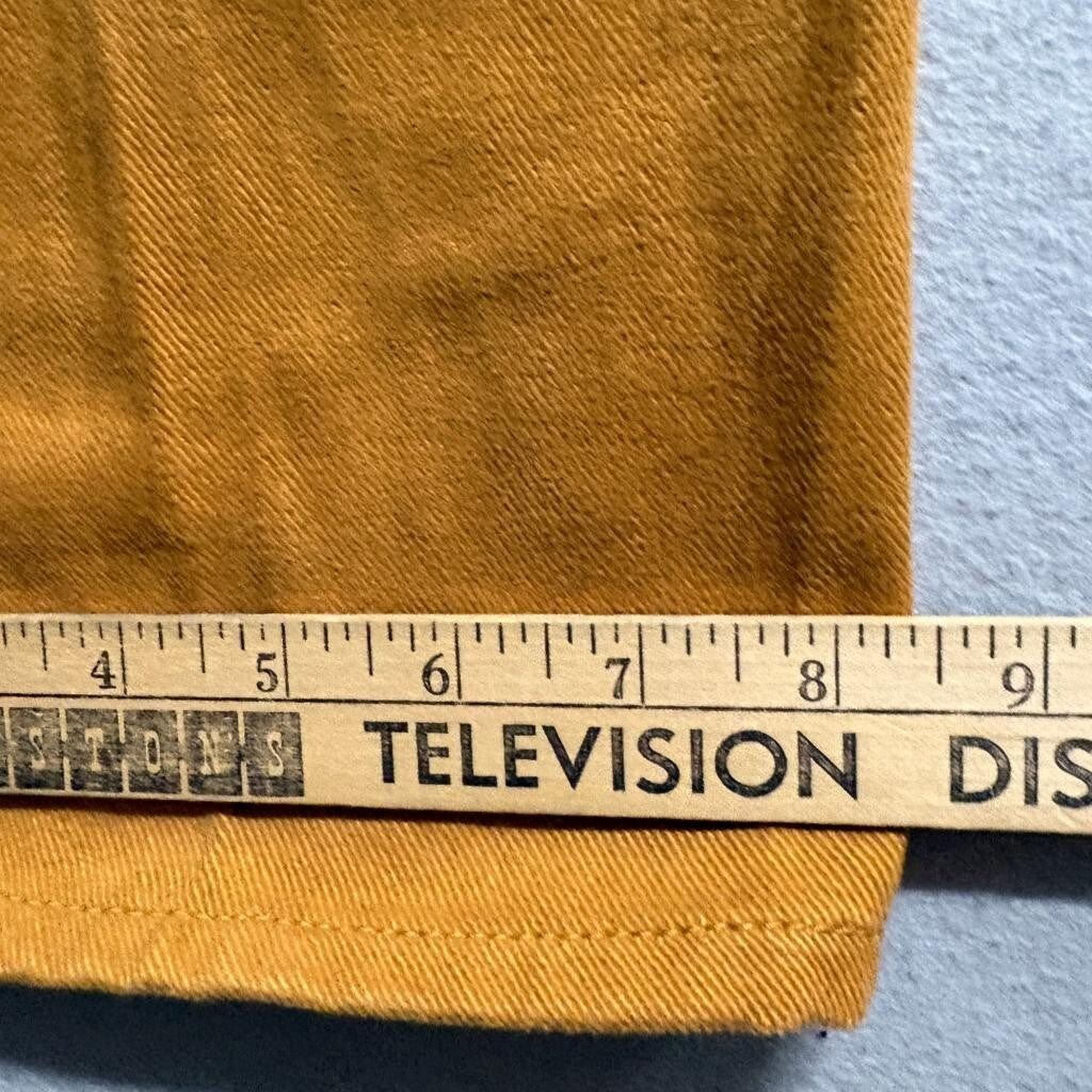 Roglins Street Legend Vintage Mens 38 Mustard Yellow Denim Jeans Pleated Taiwan