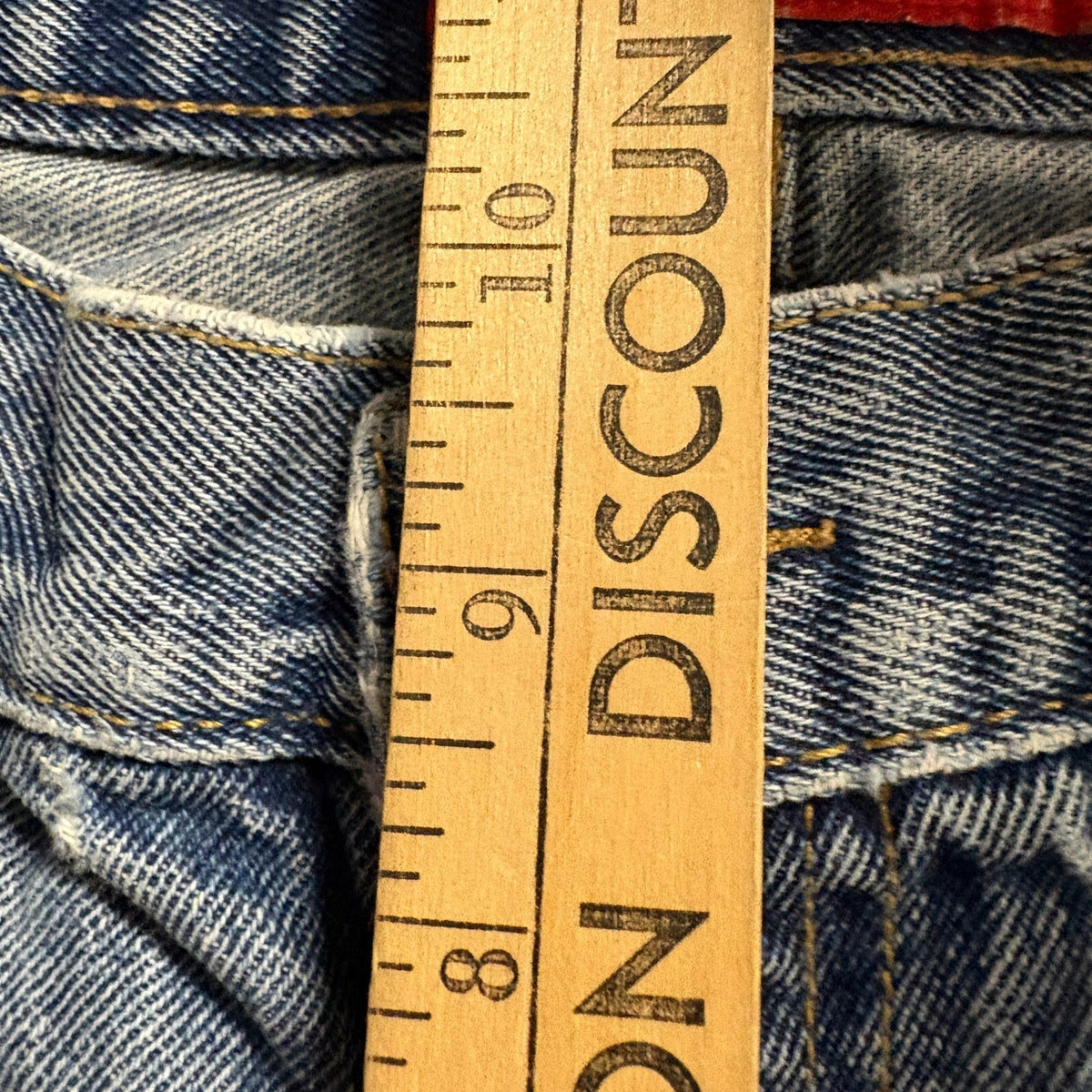 Big Mac Workwear Mens Blue Jeans 38x30 Distressed Denim Straight Leg Pants
