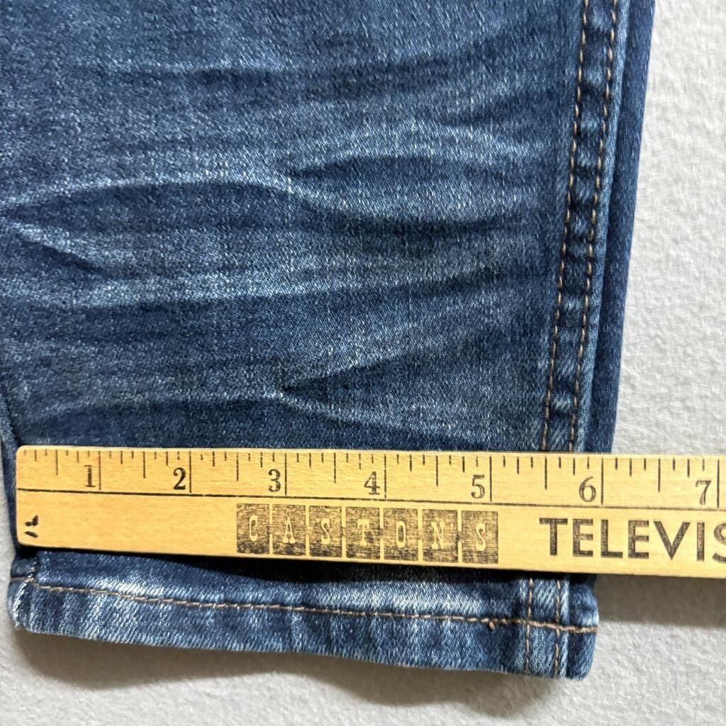 Abound Womens Blue Denim Jeans Size 32 Stretch Straight Leg Dark Wash