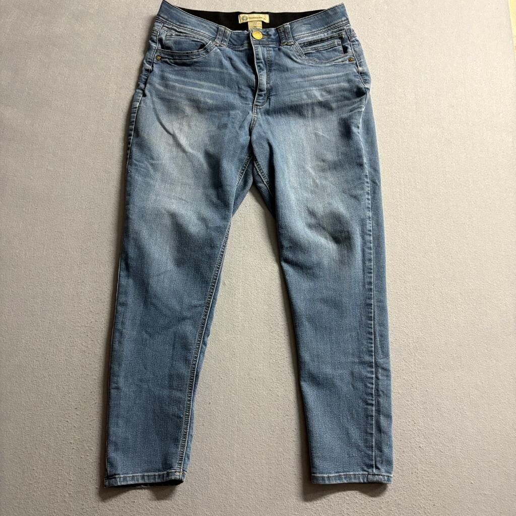 Democracy Ab Technology Skinny Jeans Womens Size 12 Blue Stretch Denim