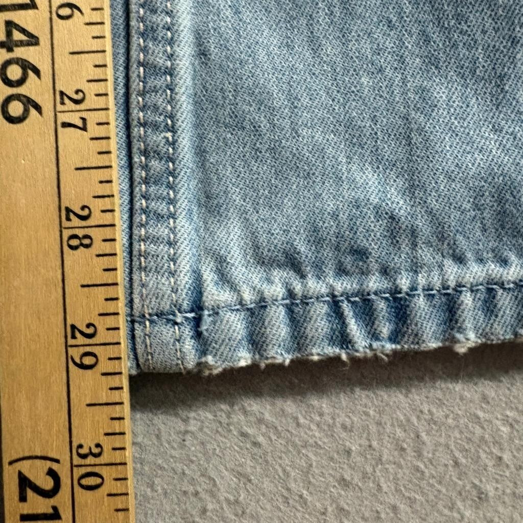 Hollister Low Rise Baggy Jeans Womens 00R W24 Distressed Light Wash Denim