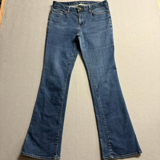 Eddie Bauer Slightly Curvy Bootcut Jeans Womens Size 10 Blue Denim Stretch