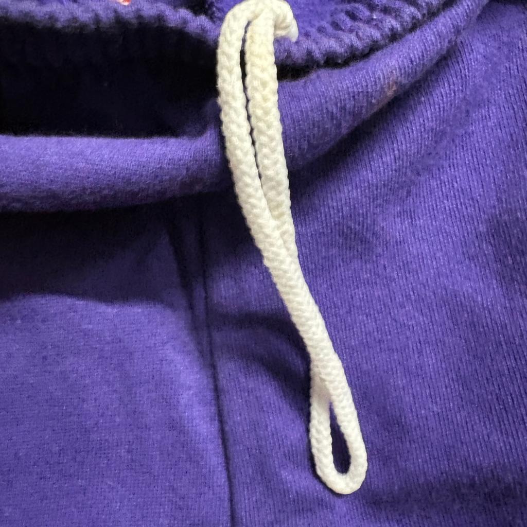 Vintage JE Morgan Sweat Shorts Womens Large Purple Fleece Drawstring Made in USA