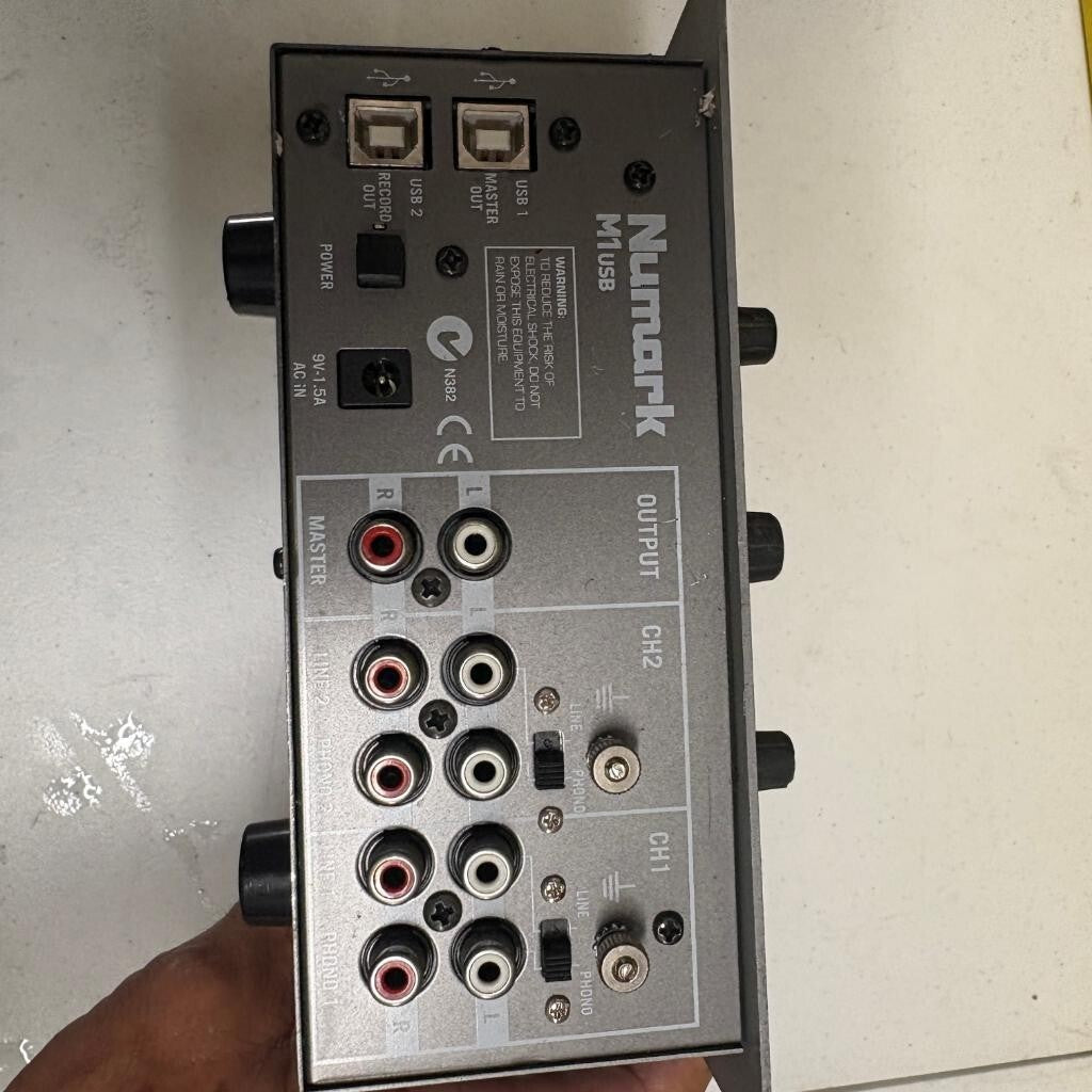 Numark M1USB 2-Channel DJ Mixer with USB Audio Interface Tabletop