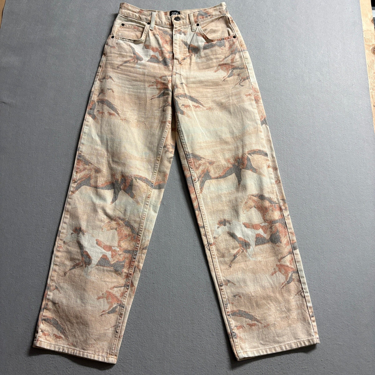 BDG Urban Outfitters Horse Print High Rise Baggy Jeans Womens Size 26