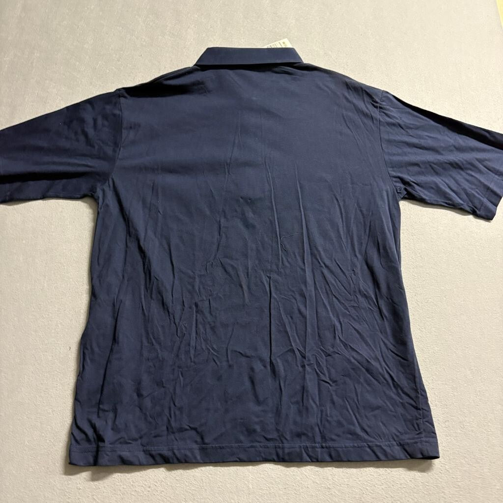 Knightsbridge Polo Shirt Mens XL Midnight Blue Cotton Blend Short Sleeve Pocket