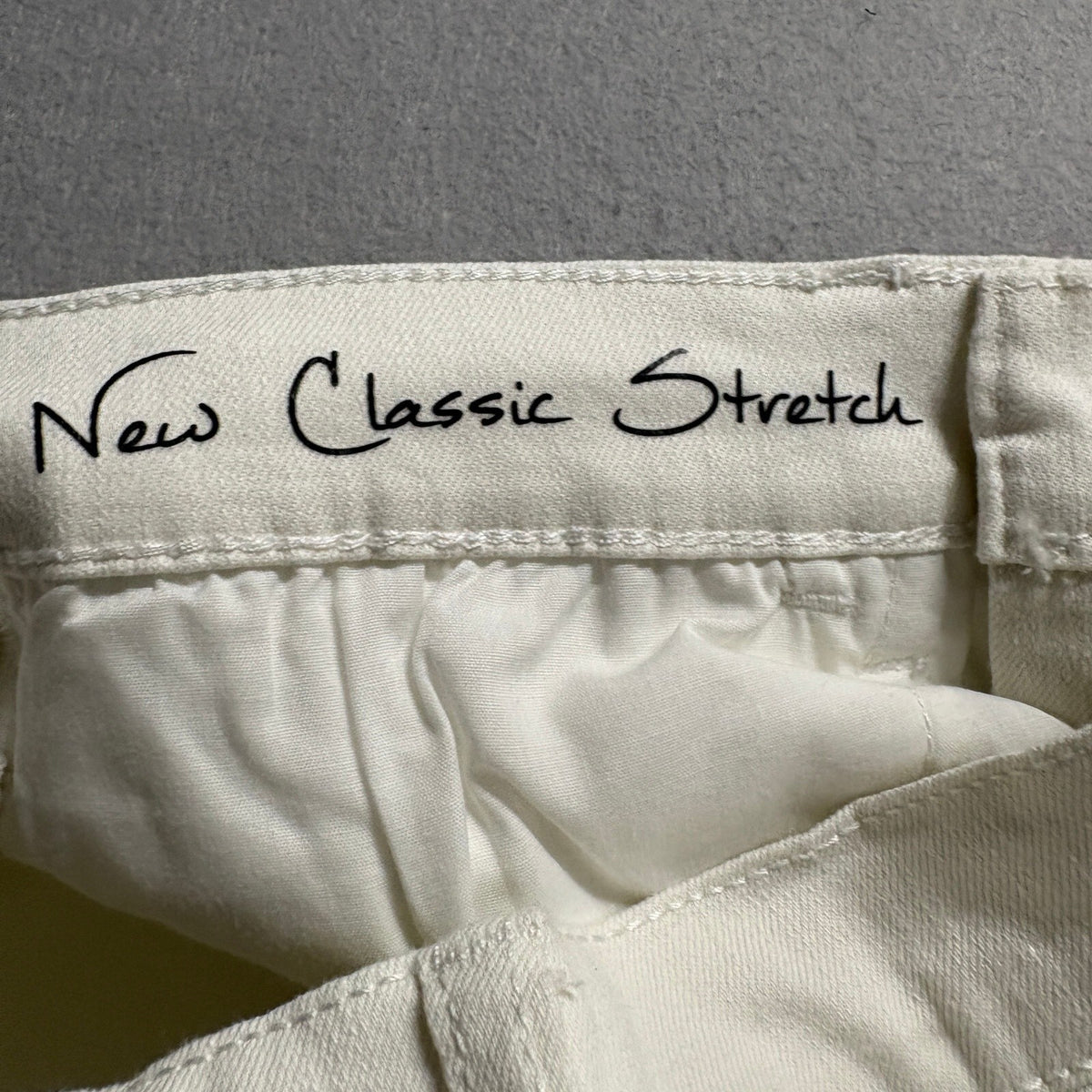 DG2 Diane Gilman Jeans Women Size 4 Off White Frayed Seam Flare Stretch NWT