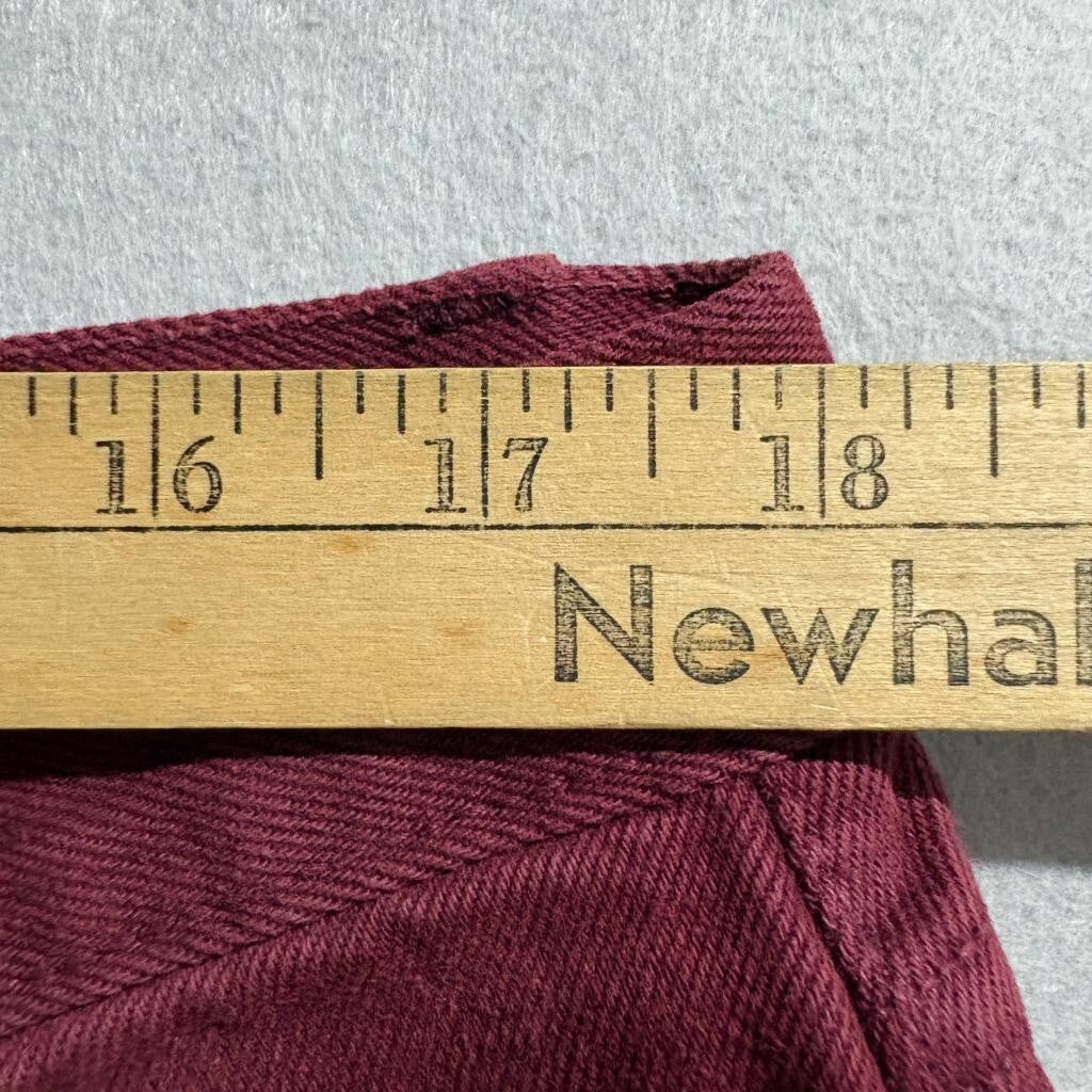 Vintage Rodin Jeans Womens 38 Burgundy Red Denim High Rise Straight Leg Made USA