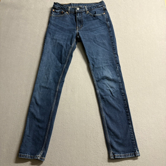 Levis 511 Slim Fit Jeans Mens W29 L32 Dark Blue Denim Straight Leg Pants