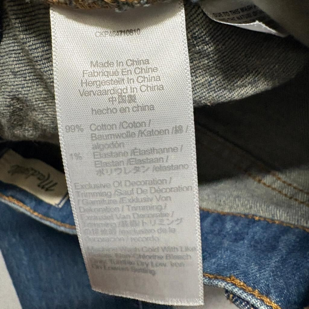 Madewell The Perfect Vintage Jean Petite Size 25 Blue Denim High Rise Stretch