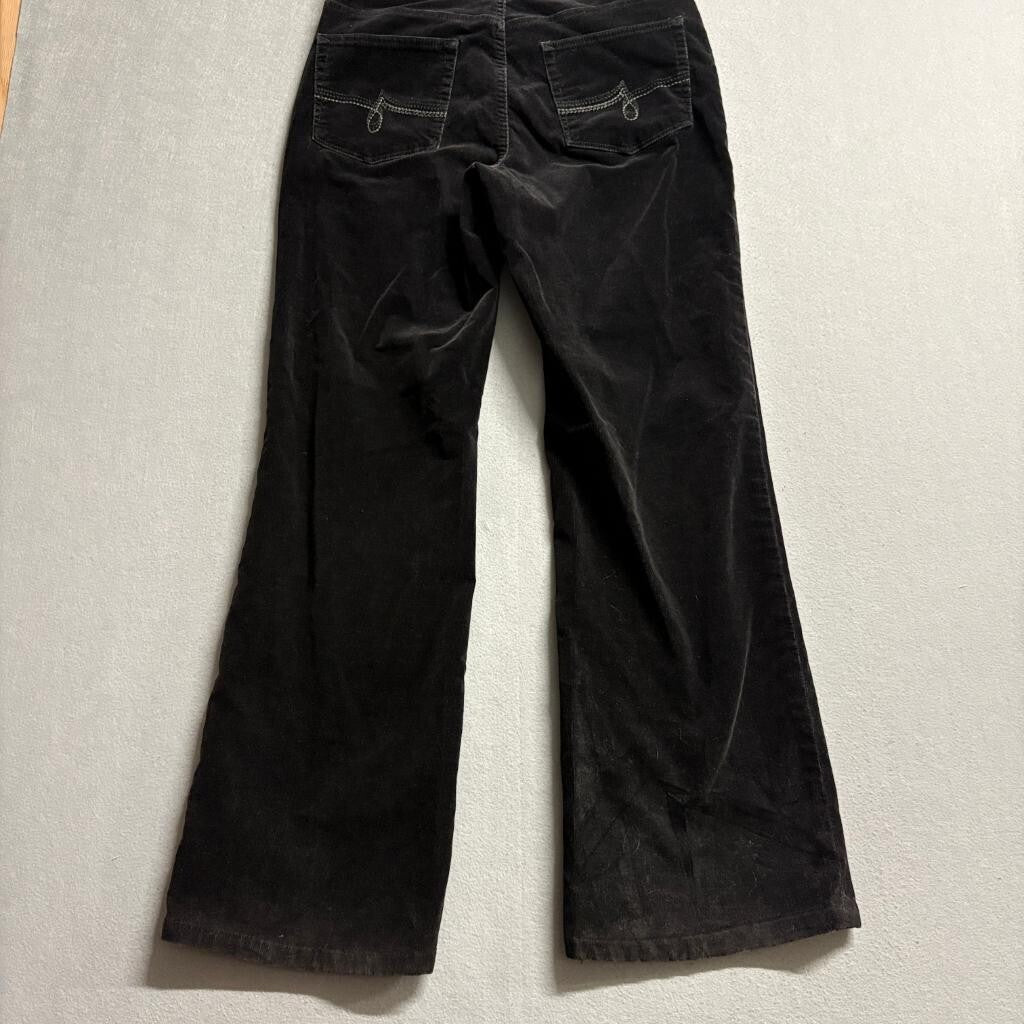 Jag Jeans Corduroy Pants Womens Size 8 Black Stretch Bootcut Mid Rise Comfort