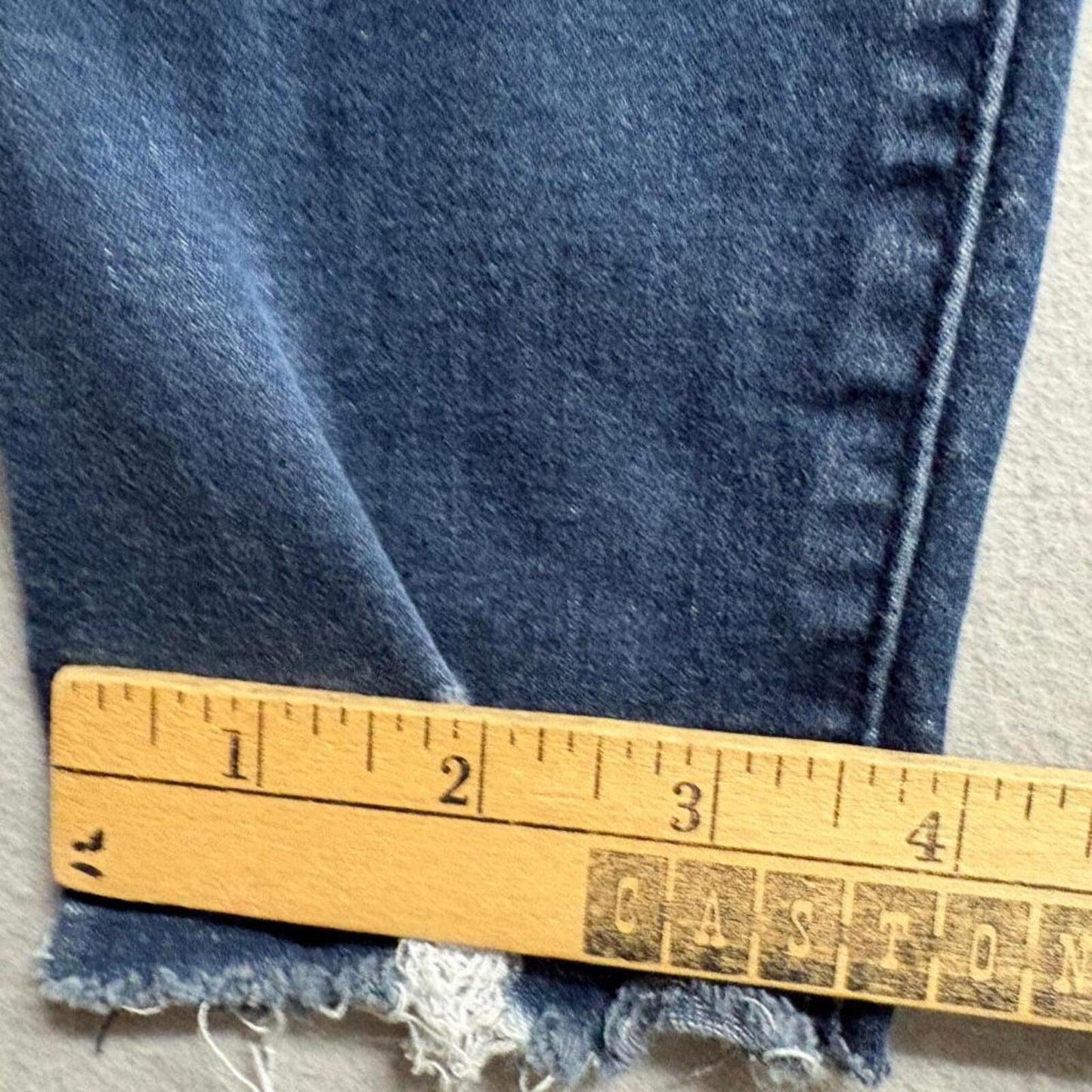 By Rewash Distressed Skinny Jeans Womens Size 5 27 Blue Denim Frayed Hem Stretch
