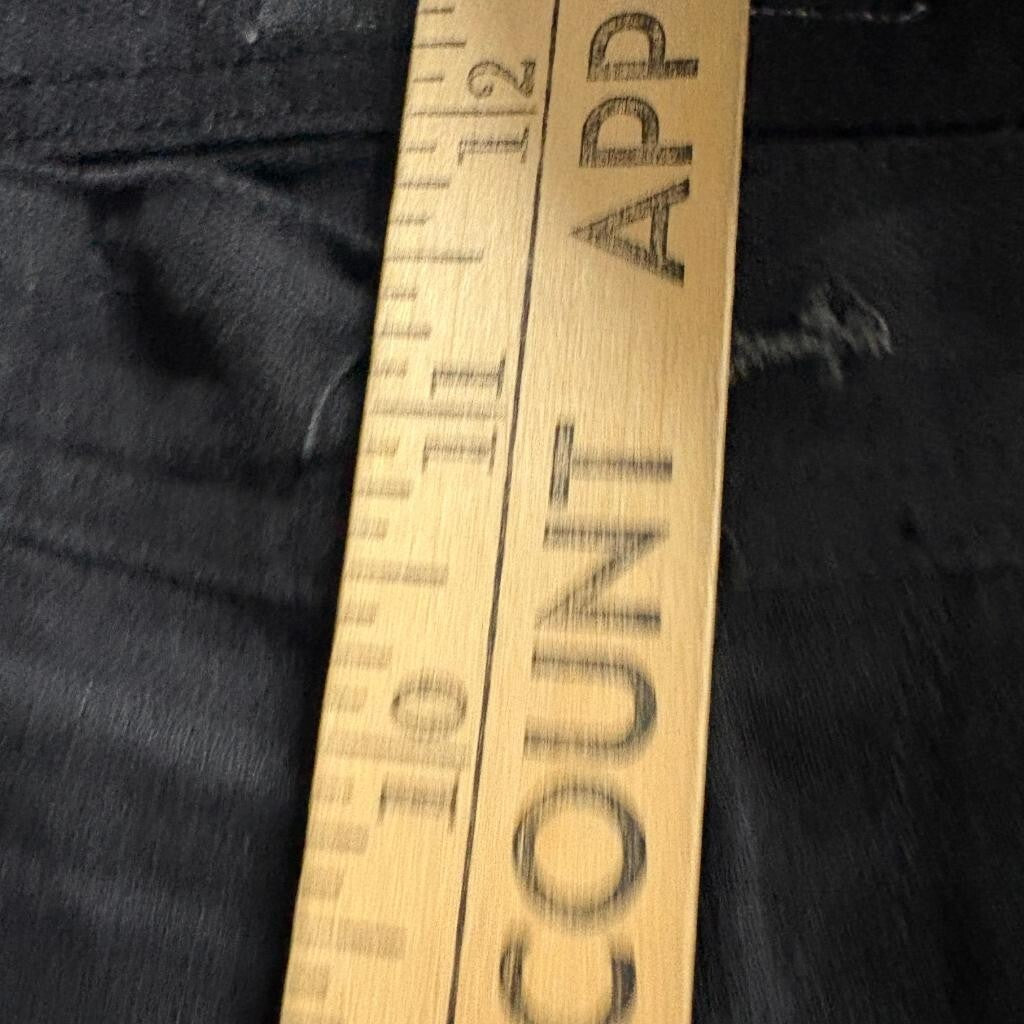 Empyre Verge Mens Black Distressed Ripped Skinny Jeans Size 34x28