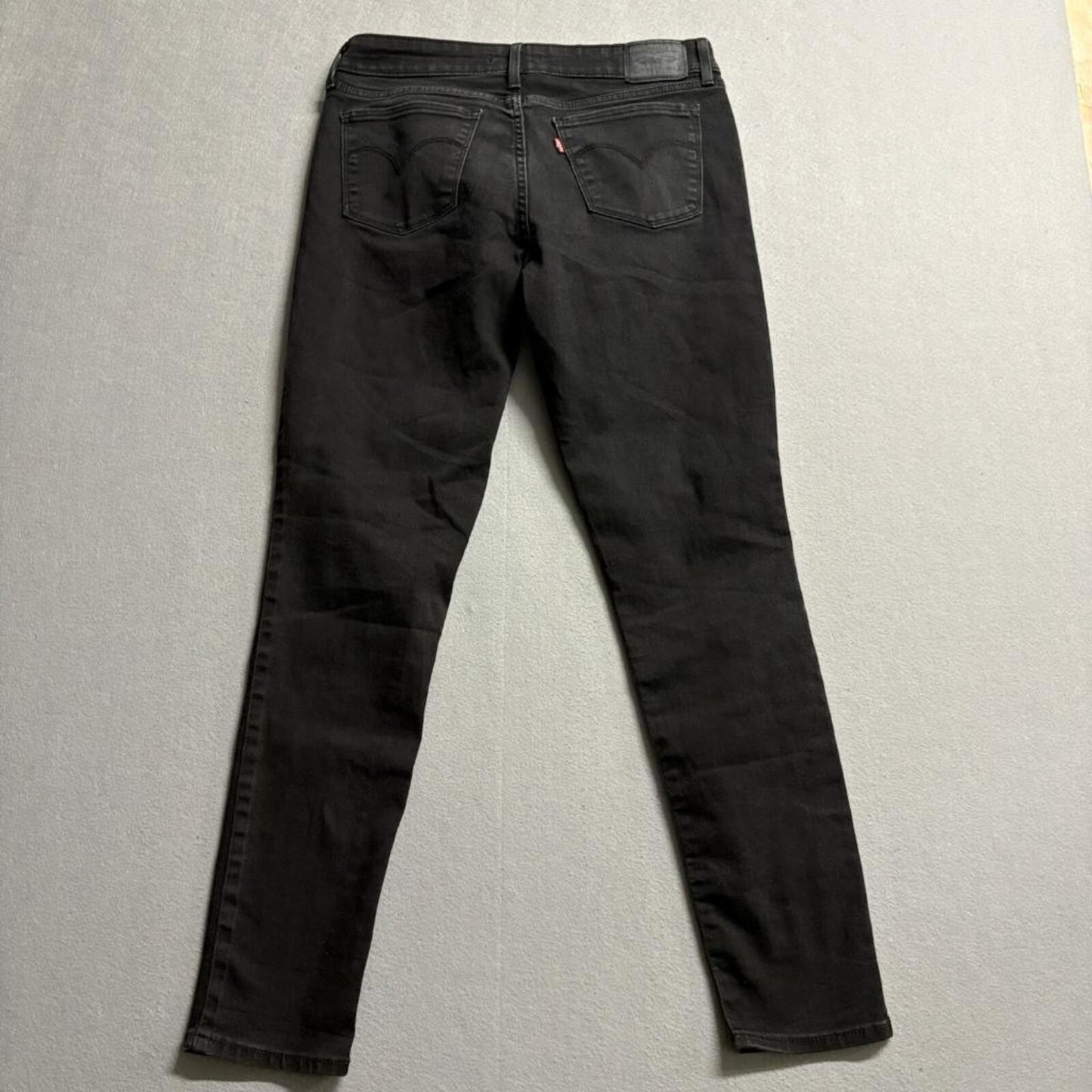 Levis 711 Skinny Jeans Womens 31 W31 L30 Black Denim Stretch WaterLess