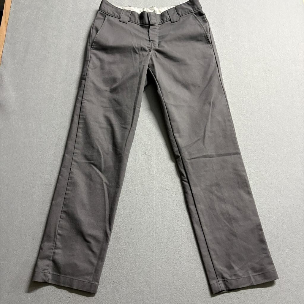 Dickies Flex Slim Taper Pants Mens 30x32 Gray Workwear Chino Utility Trousers