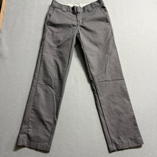 Dickies Flex Slim Taper Pants Mens 30x32 Gray Workwear Chino Utility Trousers