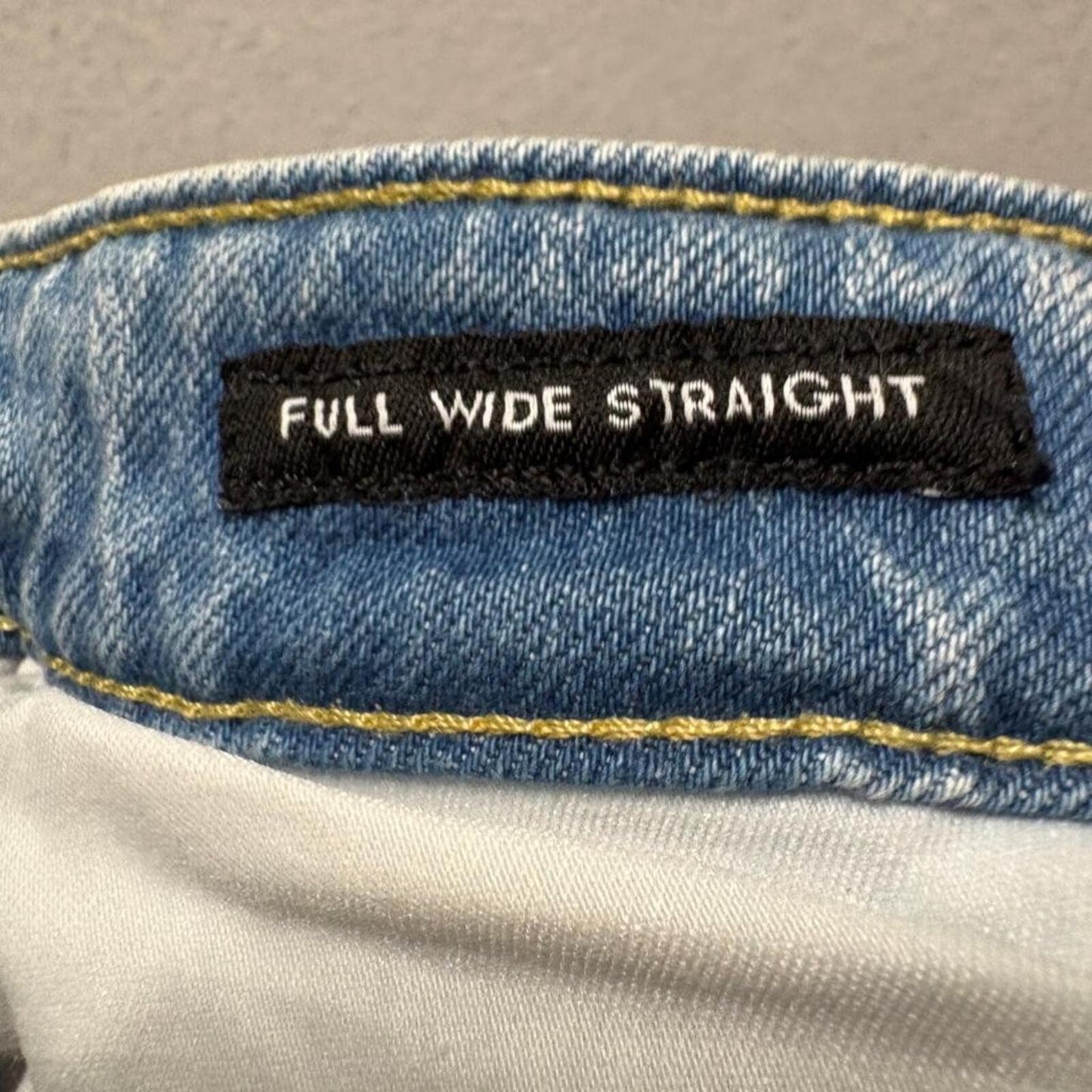 Free Assembly Full Wide Straight Jeans Womens Size 0 Light Wash Denim High Rise