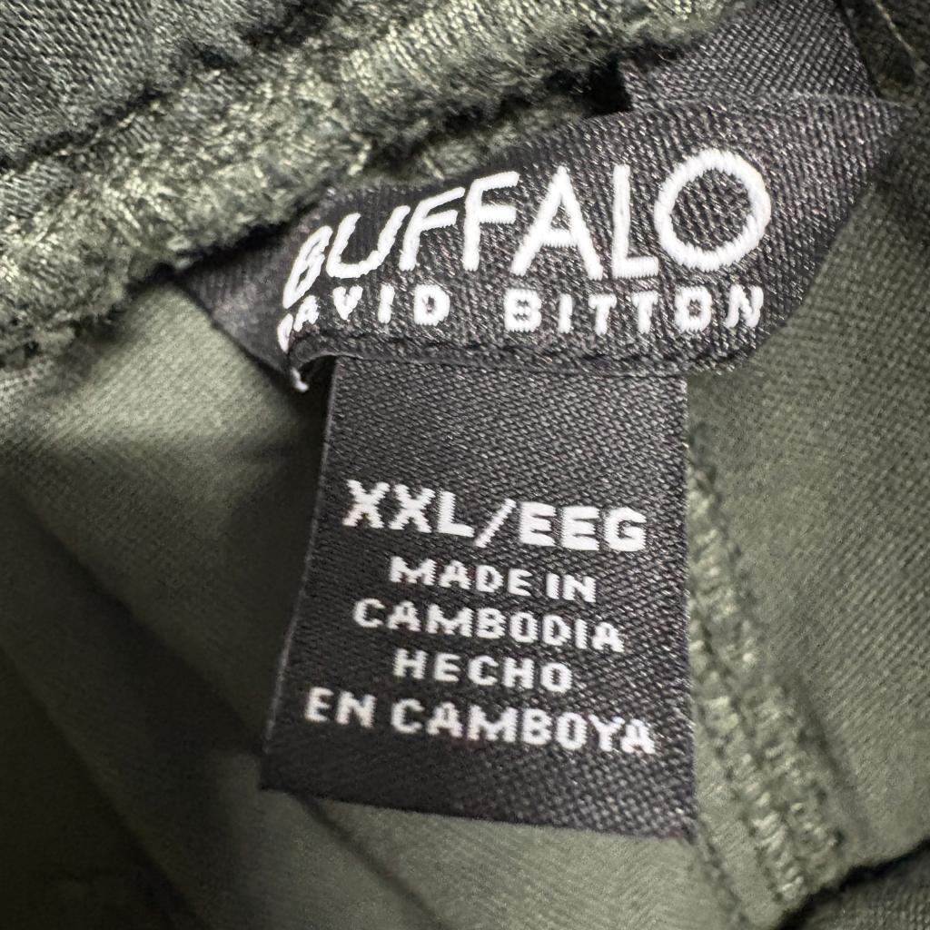 Buffalo David Bitton Womens Pants XXL Green Tencel Blend Drawstring Waist Crop