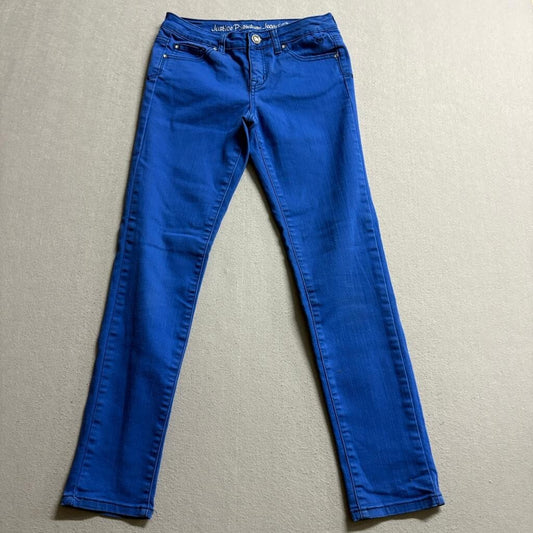 Justice Premium Jeans Girls Size 14R Blue Skinny Stretch Denim Pants