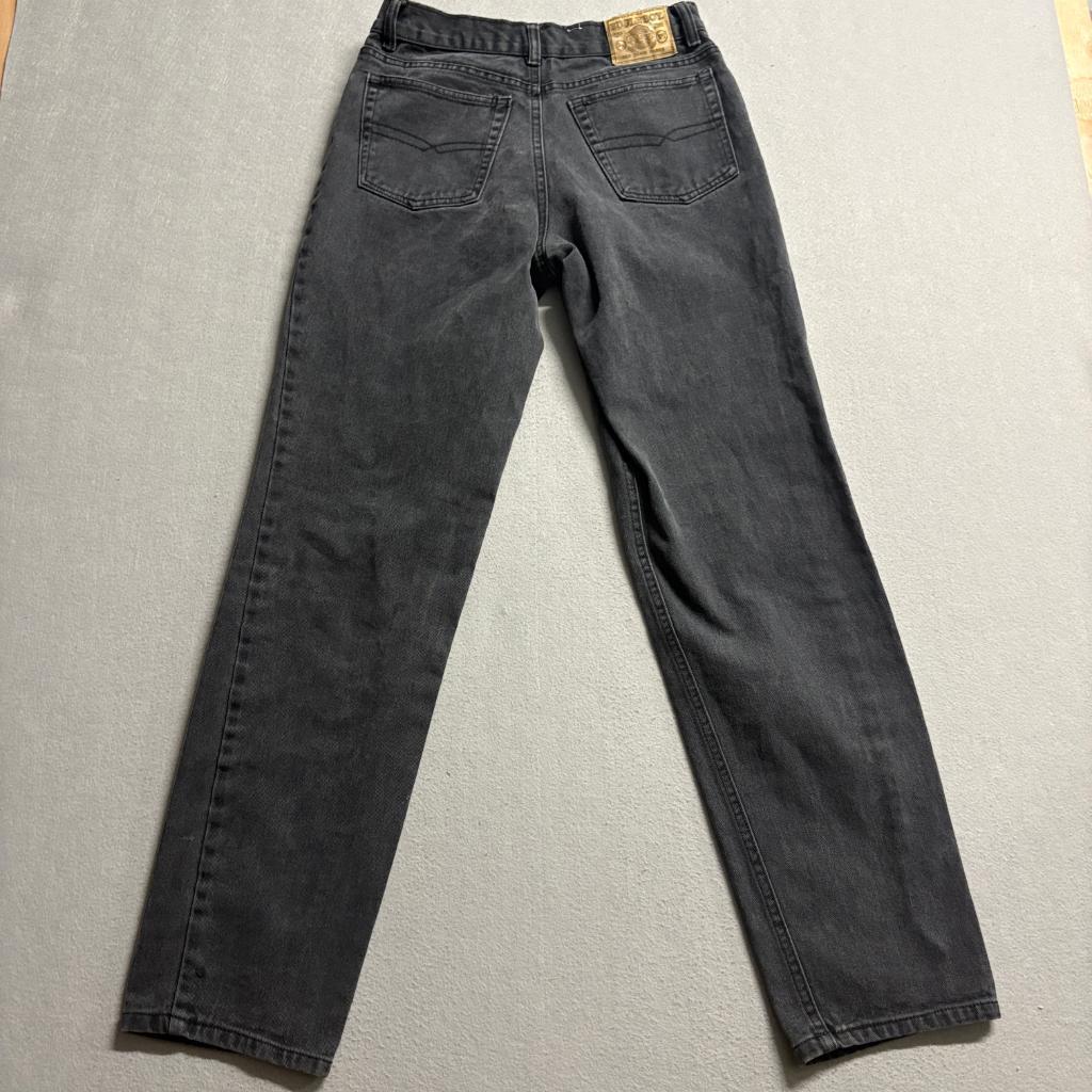 Vintage Bugle Boy Jeans Mens 30x30 Black Denim Gold Crest Series 90s