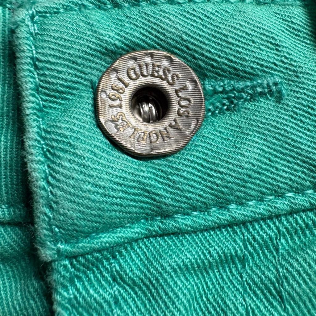 Guess Britney Skinny Jeans Womens 28 Green Denim Low Rise Stretch Pants