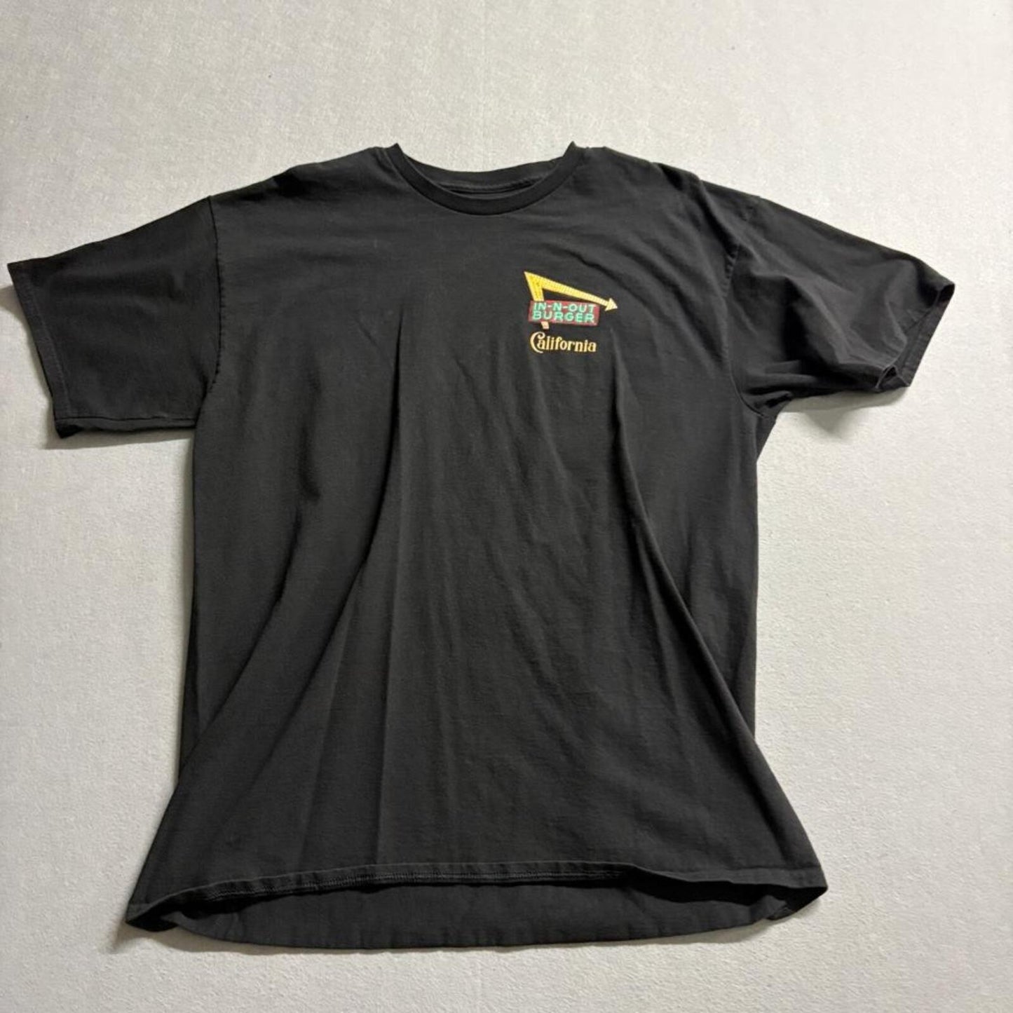 In-N-Out Burger California Graphic T-Shirt Mens XL Black Sunset Hot Rod Car Tee