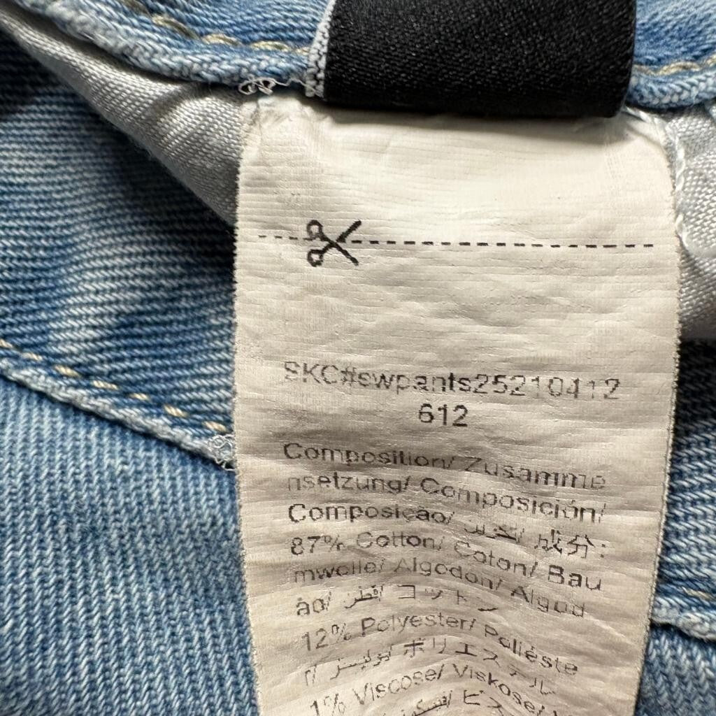 Shein Butterfly Distressed Jeans Womens Large Blue Denim Wide Leg High Rise Y2K