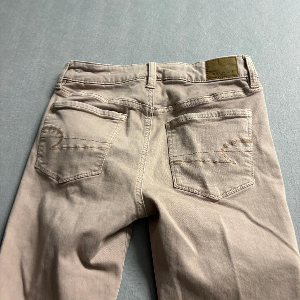 American Eagle Super Stretch X Hi-Rise Jegging Jeans Womens 4 Regular Tan Beige