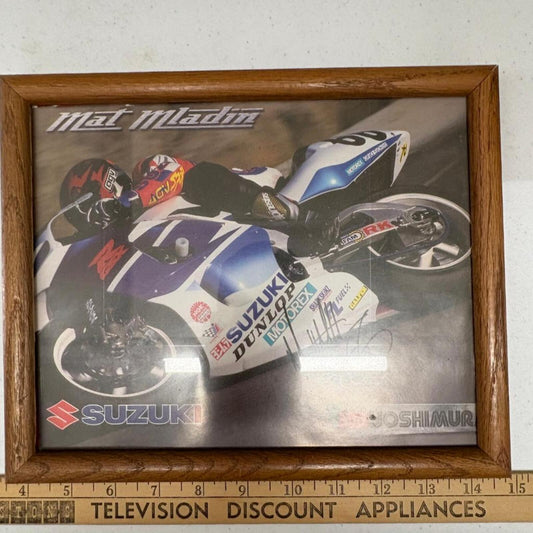 Mat Mladin Signed Autographed Suzuki Yoshimura Photo Framed AMA Superbike