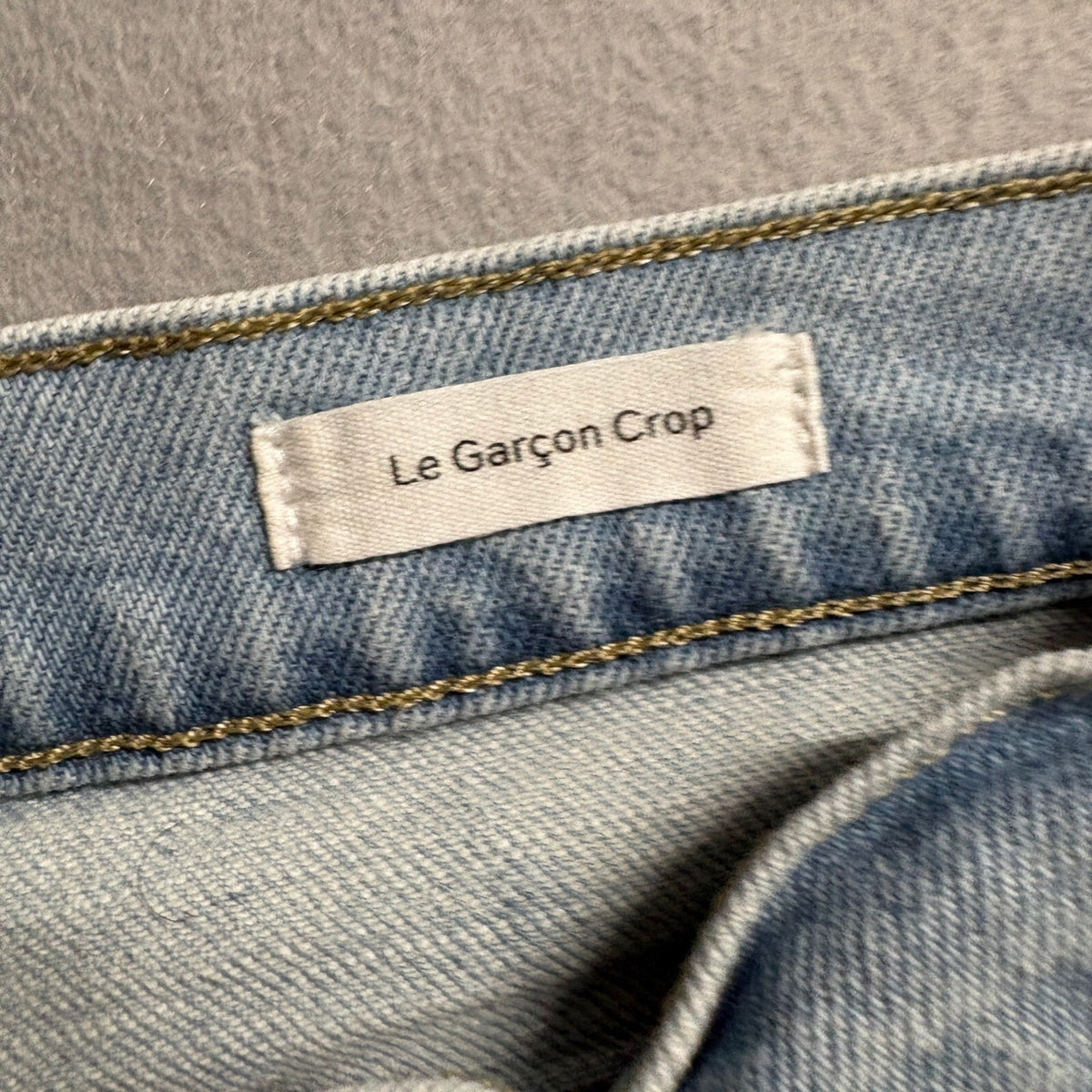 Frame Le Garcon Crop Distressed Jeans Womens Size 30 Light Wash Blue Denim