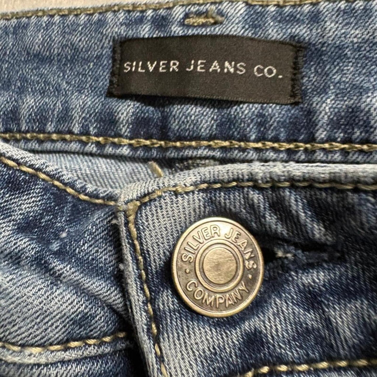 Silver Jeans Co Avery Straight Leg Jeans Womens W29 L31 Blue Denim High Rise
