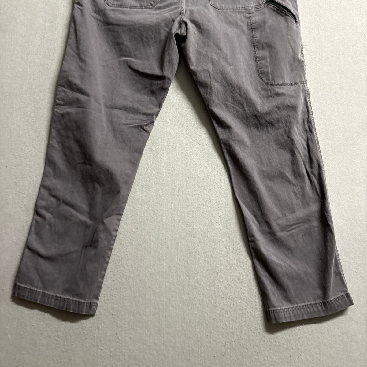 Weatherproof Mens Stretch Canvas Pants Size 40x32 Forged Iron Gray Utility Chino