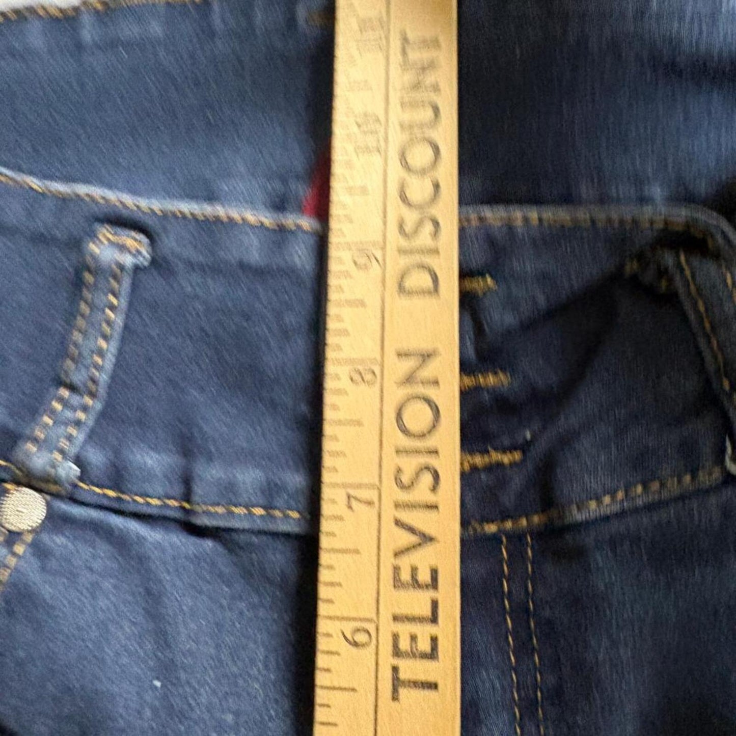 Ling Collection High Rise Skinny Jeans Womens 9/10 Dark Wash Stretch Denim Blue
