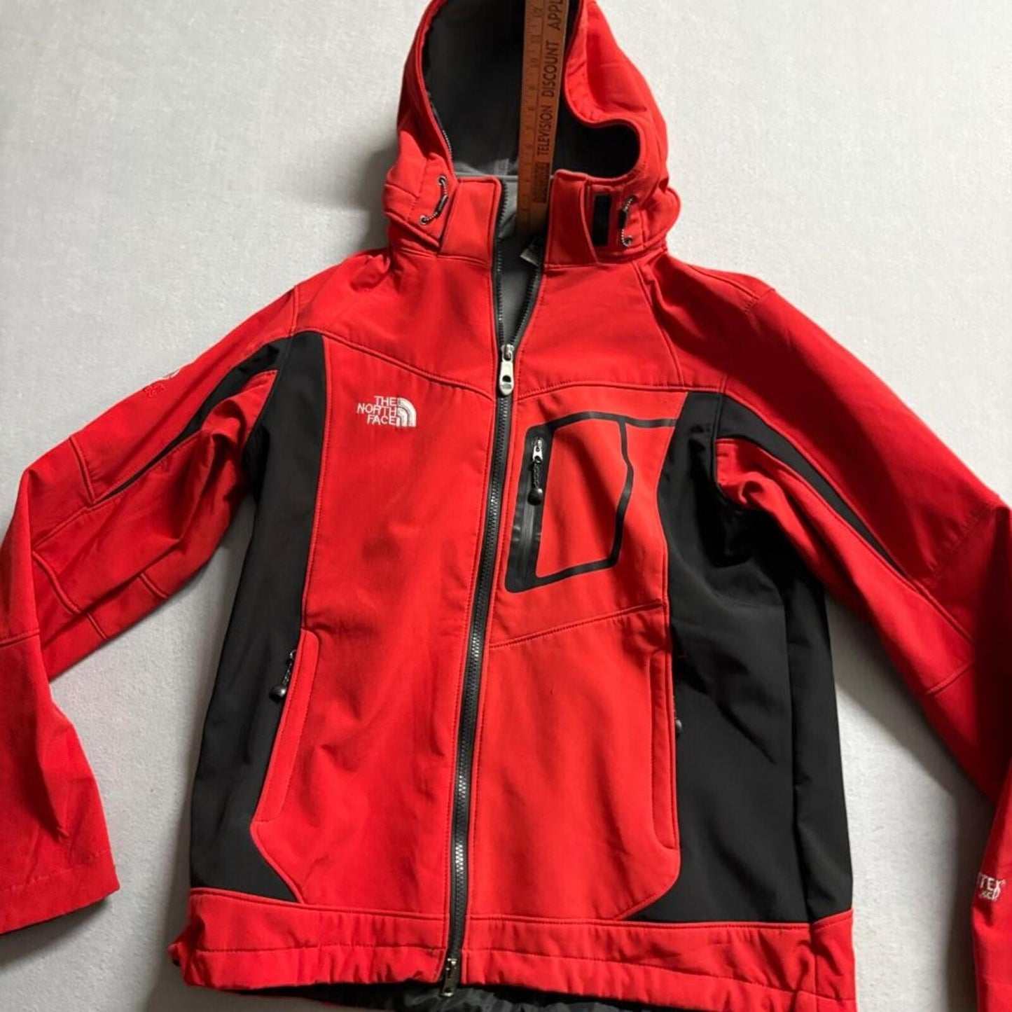 The North Face Summit Series Gore-Tex XCR Softshell Jacket Mens XXL Red Black