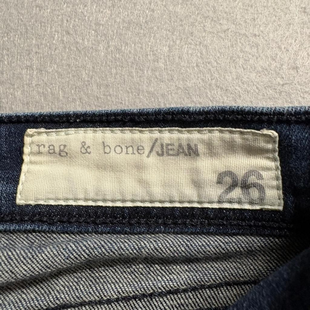 Rag & Bone Kensington Skinny Jeans Womens 26 Blue Denim Moto Zipper Ankle