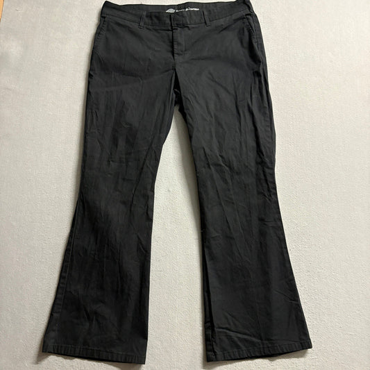 Dickies Crafted for Women Slim Fit Pants Size 14 Black Cotton Blend Workwear