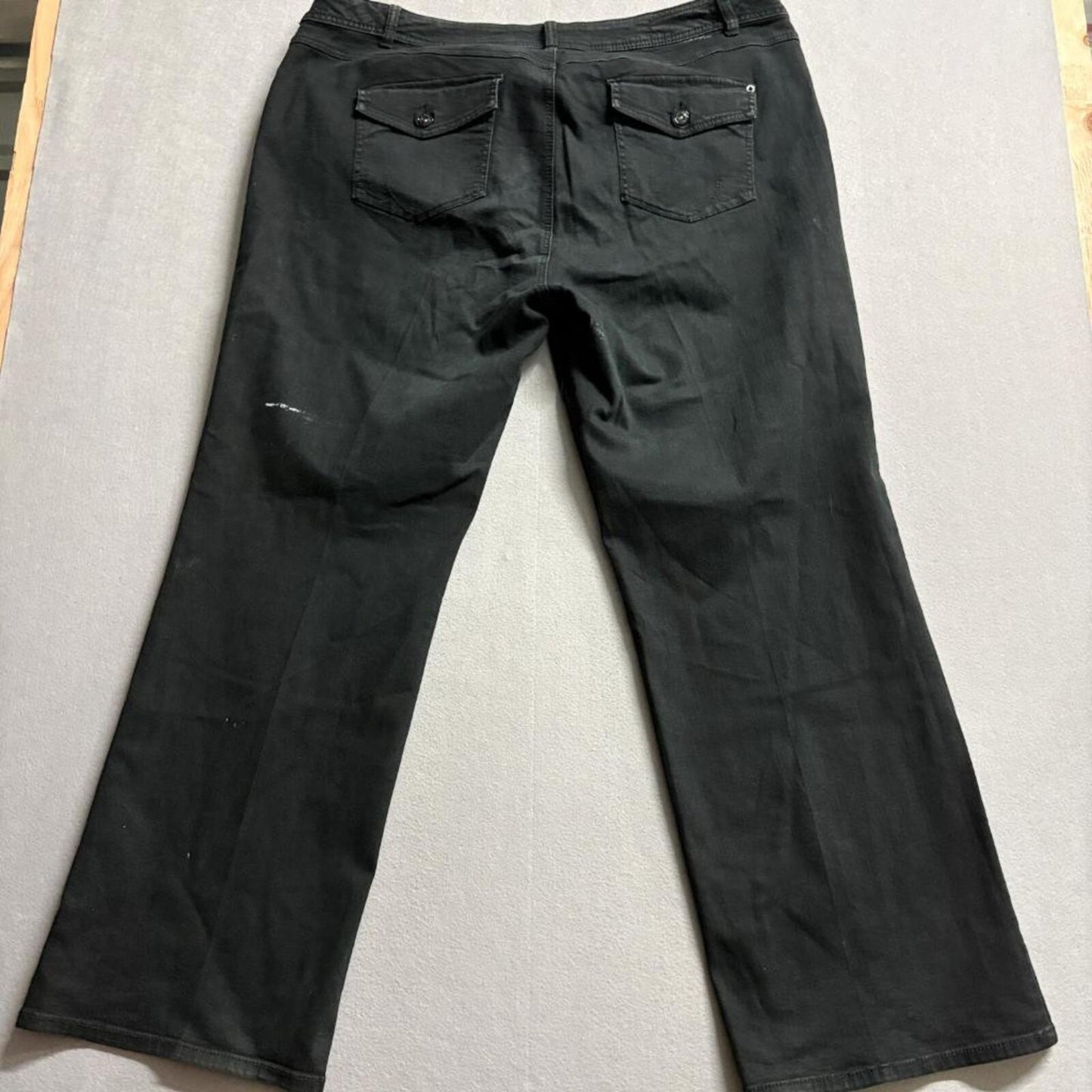 INC International Concepts Bootcut Jeans Womens 24W Black Denim Slim Tech Fit