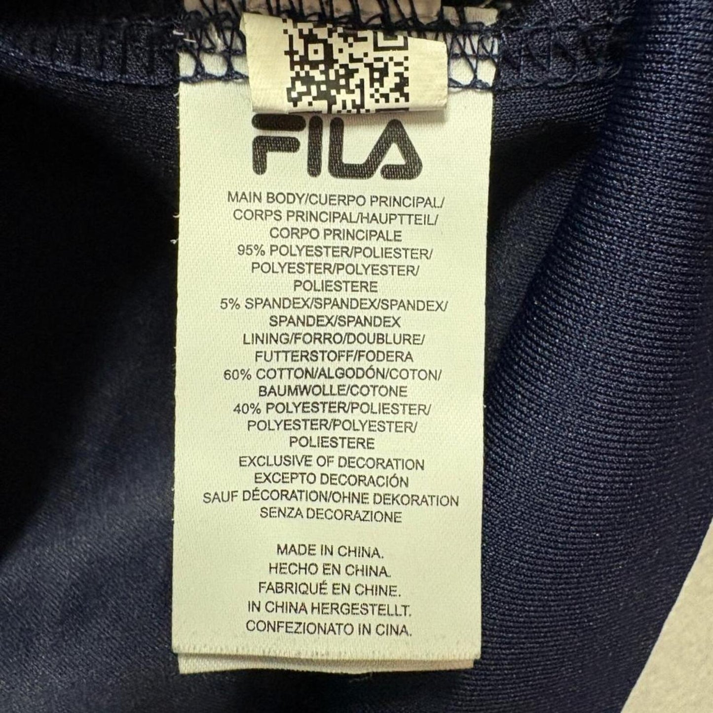 Fila Hoodie Mens Large Navy Blue Pullover Sweatshirt Athletic Activewear