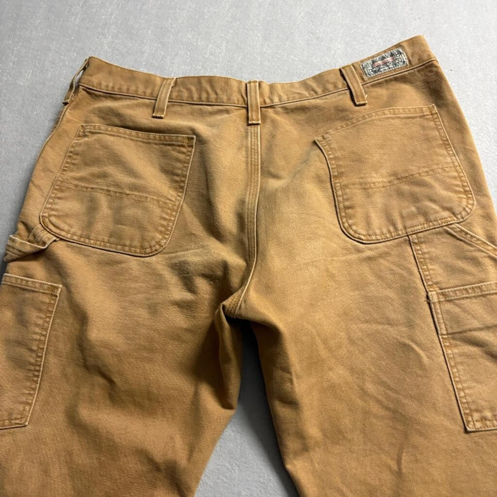 Vintage Carhartt Double Knee Pants Mens 36x28 Brown Cotton Duck Canvas Workwear
