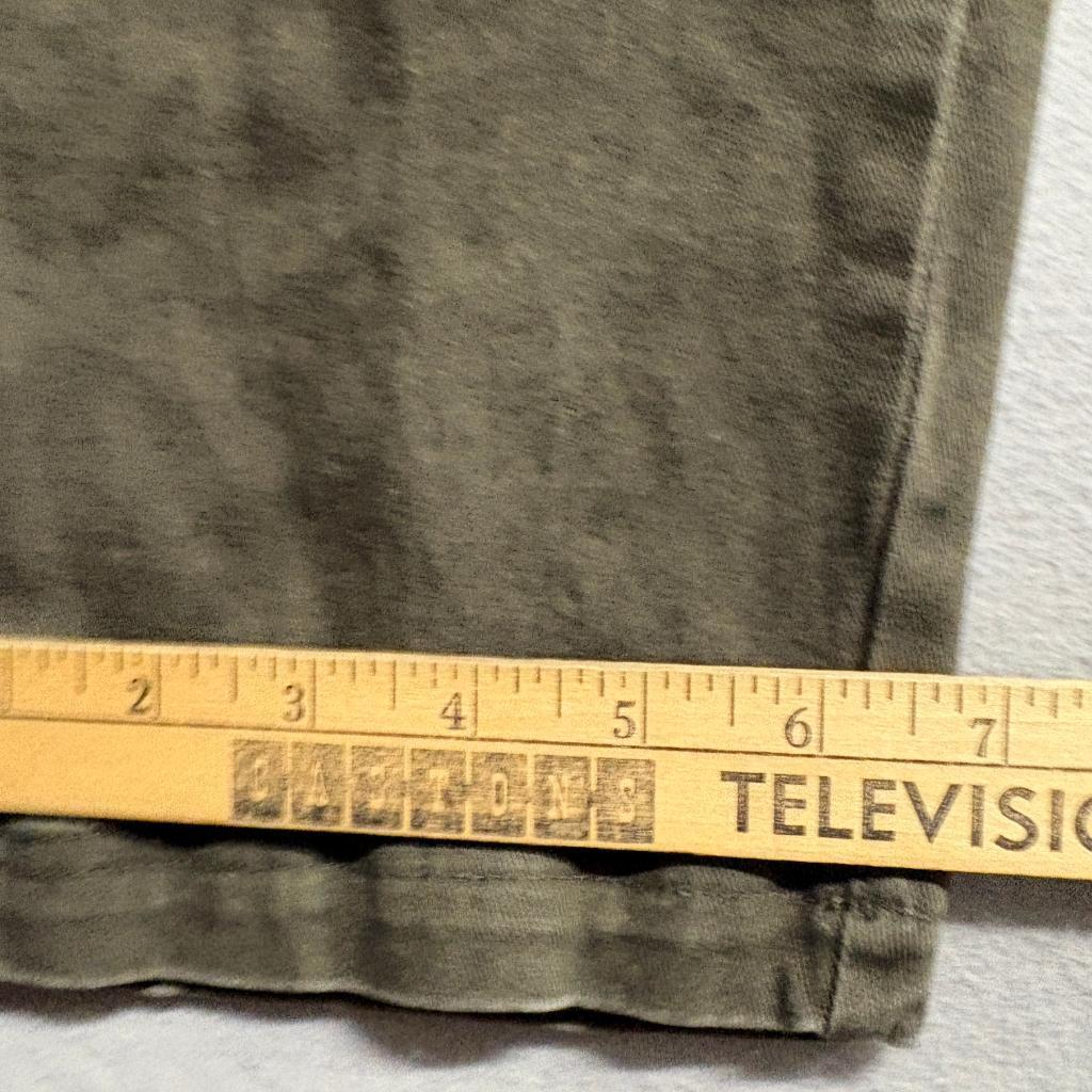 I Love Ugly Cargo Pants Womens Large Green Cotton Blend Cropped Utility