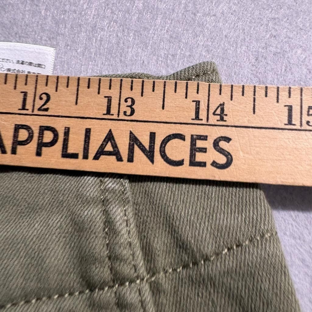 Banana Republic High Rise Straight Fit Pants Womens 27/4 Olive Green Stretch