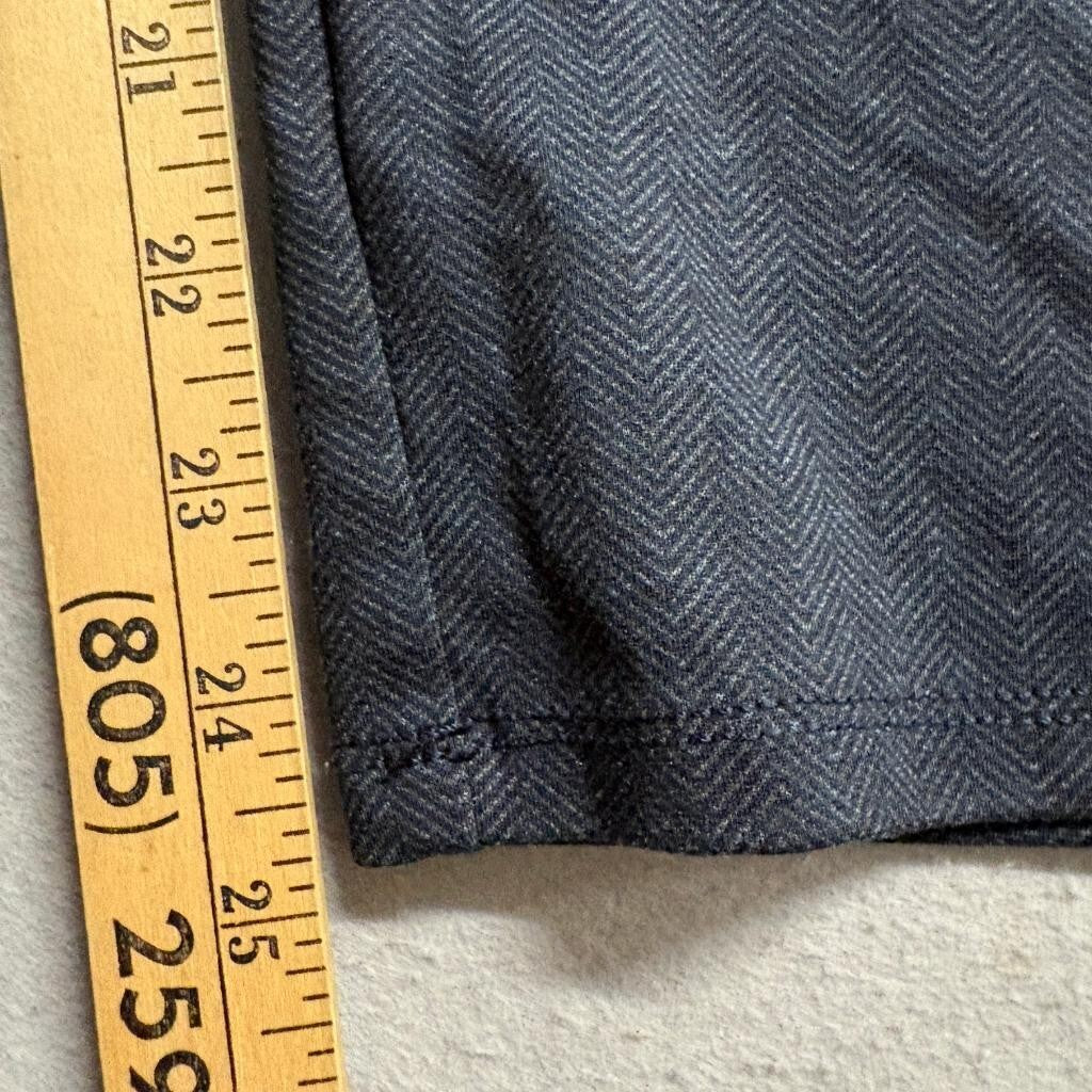 Democracy Ab Technology Pants Womens Large Gray Herringbone Stretch Pull On Crop